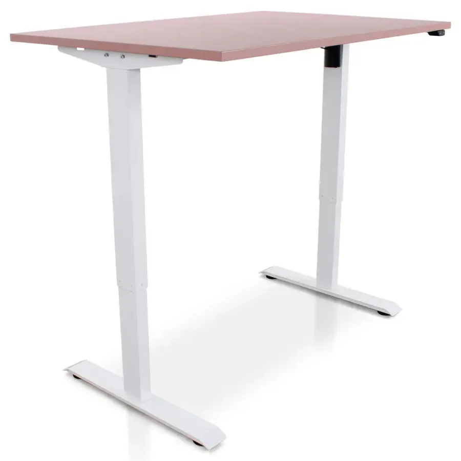 Zit-Sta-Bureaus-Lineaflex MRC MRC EASY Zit-Sta Bureau – Elektrisch Verstelbaar – 120x80 cm – Blad Dusty Rose
