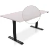 Zit-Sta-Bureaus-Lineaflex MRC MRC EASY Zit-Sta Bureau – Elektrisch Verstelbaar – 160x80 cm – Blad Sand Grey