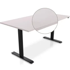 Zit-Sta-Bureaus-Lineaflex MRC MRC EASY Zit-Sta Bureau – Elektrisch Verstelbaar – 160x80 cm – Blad Sand Grey