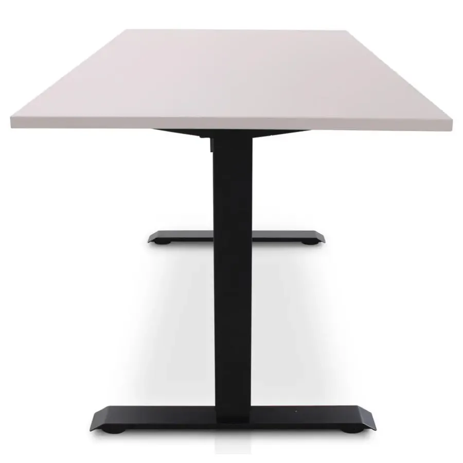 Zit-Sta-Bureaus-Lineaflex MRC MRC EASY Zit-Sta Bureau – Elektrisch Verstelbaar – 160x80 cm – Blad Sand Grey
