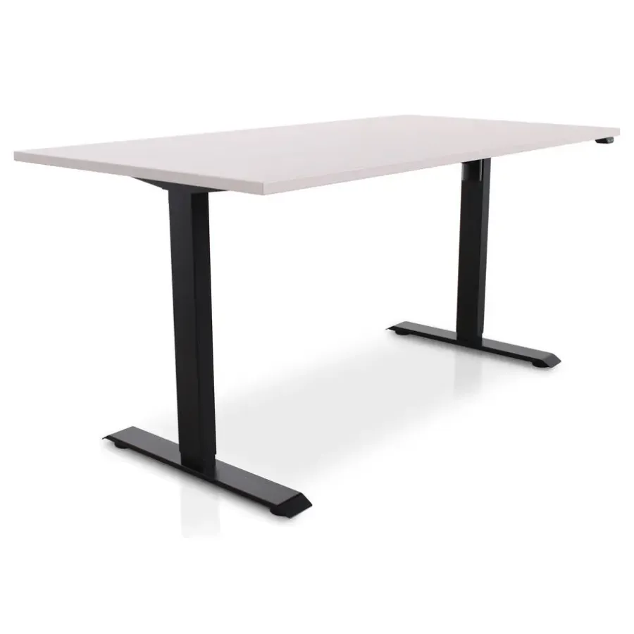 Zit-Sta-Bureaus-Lineaflex MRC MRC EASY Zit-Sta Bureau – Elektrisch Verstelbaar – 160x80 cm – Blad Sand Grey
