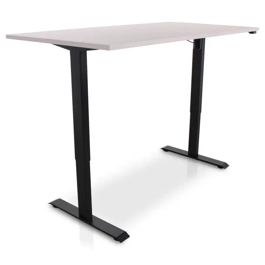 Zit-Sta-Bureaus-Lineaflex MRC MRC EASY Zit-Sta Bureau – Elektrisch Verstelbaar – 160x80 cm – Blad Sand Grey