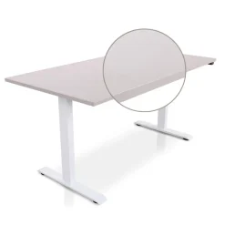 Zit-Sta-Bureaus-Lineaflex MRC MRC EASY Zit-Sta Bureau – Elektrisch Verstelbaar – 160x80 cm – Blad Sand Grey