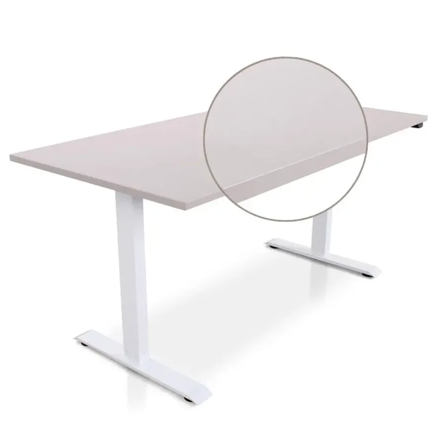 Zit-Sta-Bureaus-Lineaflex MRC MRC EASY Zit-Sta Bureau – Elektrisch Verstelbaar – 160x80 cm – Blad Sand Grey
