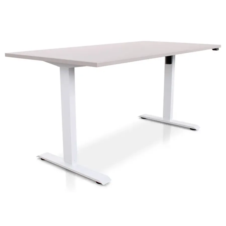 Zit-Sta-Bureaus-Lineaflex MRC MRC EASY Zit-Sta Bureau – Elektrisch Verstelbaar – 160x80 cm – Blad Sand Grey