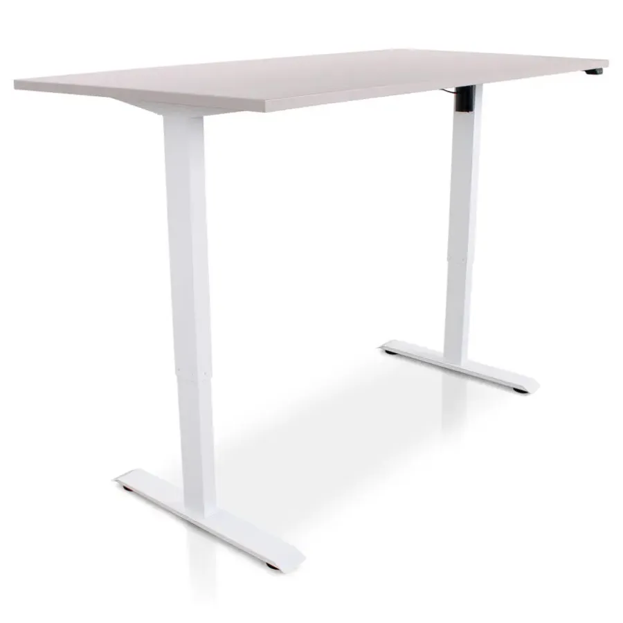 Zit-Sta-Bureaus-Lineaflex MRC MRC EASY Zit-Sta Bureau – Elektrisch Verstelbaar – 160x80 cm – Blad Sand Grey