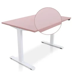 Lineaflex MRC MRC EASY Zit-Sta Bureau – Elektrisch Verstelbaar – 140x80 cm – Blad Dusty Rose