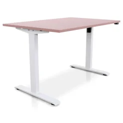 Lineaflex MRC MRC EASY Zit-Sta Bureau – Elektrisch Verstelbaar – 140x80 cm – Blad Dusty Rose