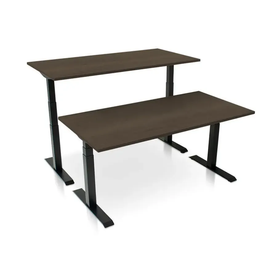 MRC PRO elektrisch ARBO zit-sta bureau - 120x80 cm - bruin eiken
