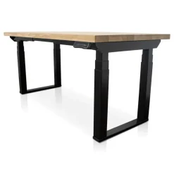 Zit-Sta-Bureaus-Lineaflex MRC MRC PRO Solid zit-sta bureau massief eiken blad 140x80 zwart NEN-EN527
