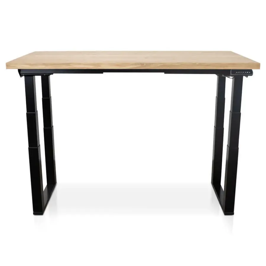 Lineaflex MRC MRC PRO Solid zit-sta bureau massief eiken blad 160x80 zwart NEN-EN527