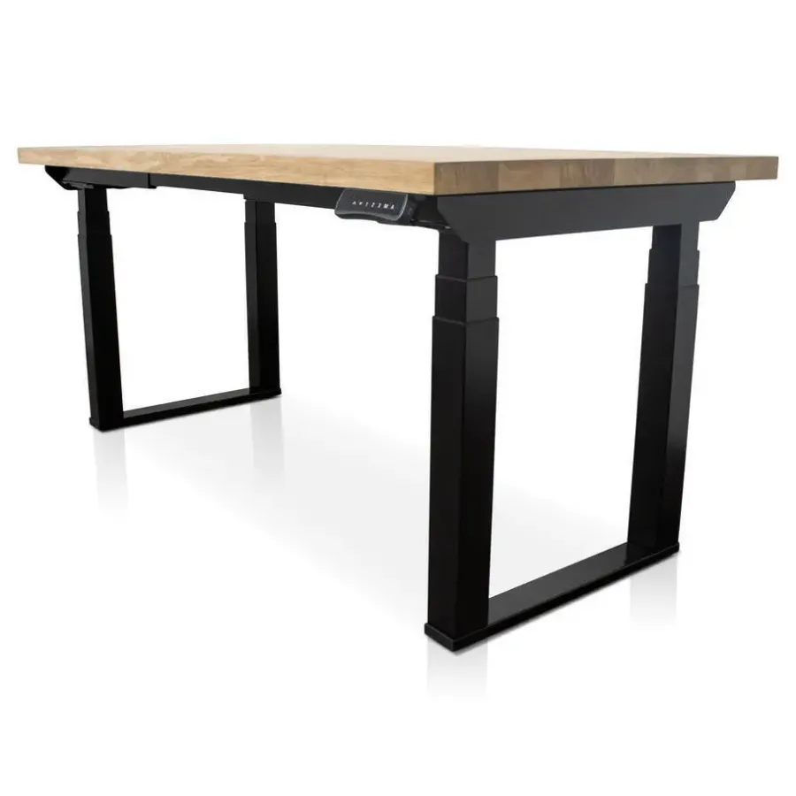 Lineaflex MRC MRC PRO Solid zit-sta bureau massief eiken blad 160x80 zwart NEN-EN527