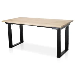 Zit-Sta-Bureaus-Lineaflex MRC MRC PRO Solid zit-sta bureau massief boomstamblad 160x80 zwart NEN-EN527