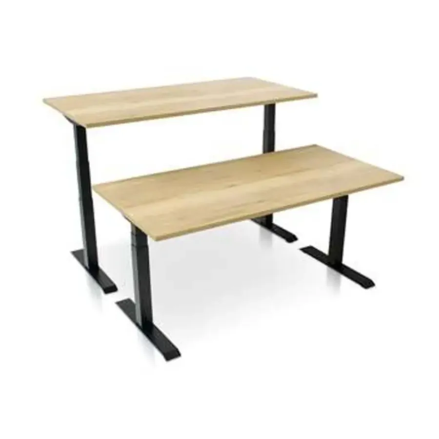 Zit-Sta-Bureaus-MRC PRO-L 2.0 elektrisch ARBO zit-sta bureau - 140x80 - robuust eiken