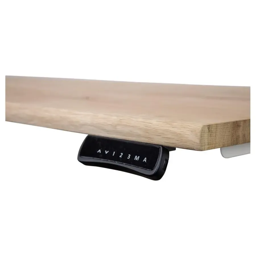 Lineaflex MRC MRC Zit-sta bureau massief boomstam blad 180x90 wit frame NEN-EN 527