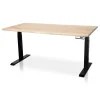 Lineaflex MRC MRC Zit-sta bureau massief boomstam blad 180x90 zwart frame NEN-EN 527