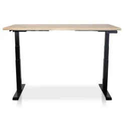Lineaflex MRC MRC Zit-sta bureau massief boomstam blad 180x90 zwart frame NEN-EN 527