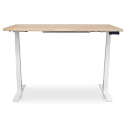Zit-Sta-Bureaus-Lineaflex MRC MRC Zit-sta bureau massief boomstam blad 120x80 wit frame NEN-EN 527