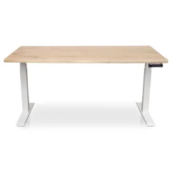 Zit-Sta-Bureaus-Lineaflex MRC MRC Zit-sta bureau massief boomstam blad 120x80 wit frame NEN-EN 527