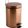 Prullenbakken-MSV badkamer/toilet pedaalemmer - koper kleurig - 3L - 17 x 25 cm