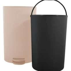 Prullenbakken-MSV badkamer/toilet pedaalemmer - beige - 3L - 15 x 27cm