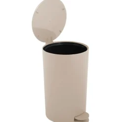 Prullenbakken-MSV badkamer/toilet pedaalemmer - beige - 3L - 15 x 27cm