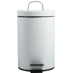 MSV badkamer/toilet pedaalemmer - wit - 3 liter - 17 x 25 cm