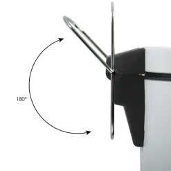 MSV badkamer/toilet pedaalemmer - wit - 3 liter - 17 x 25 cm
