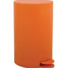 Prullenbakken-MSV kleine badkamer/toilet pedaalemmer - oranje - 3L - 15 x 27cm