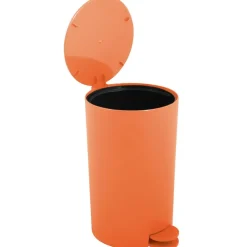 Prullenbakken-MSV kleine badkamer/toilet pedaalemmer - oranje - 3L - 15 x 27cm