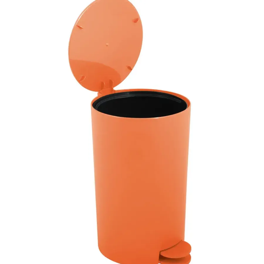Prullenbakken-MSV kleine badkamer/toilet pedaalemmer - oranje - 3L - 15 x 27cm