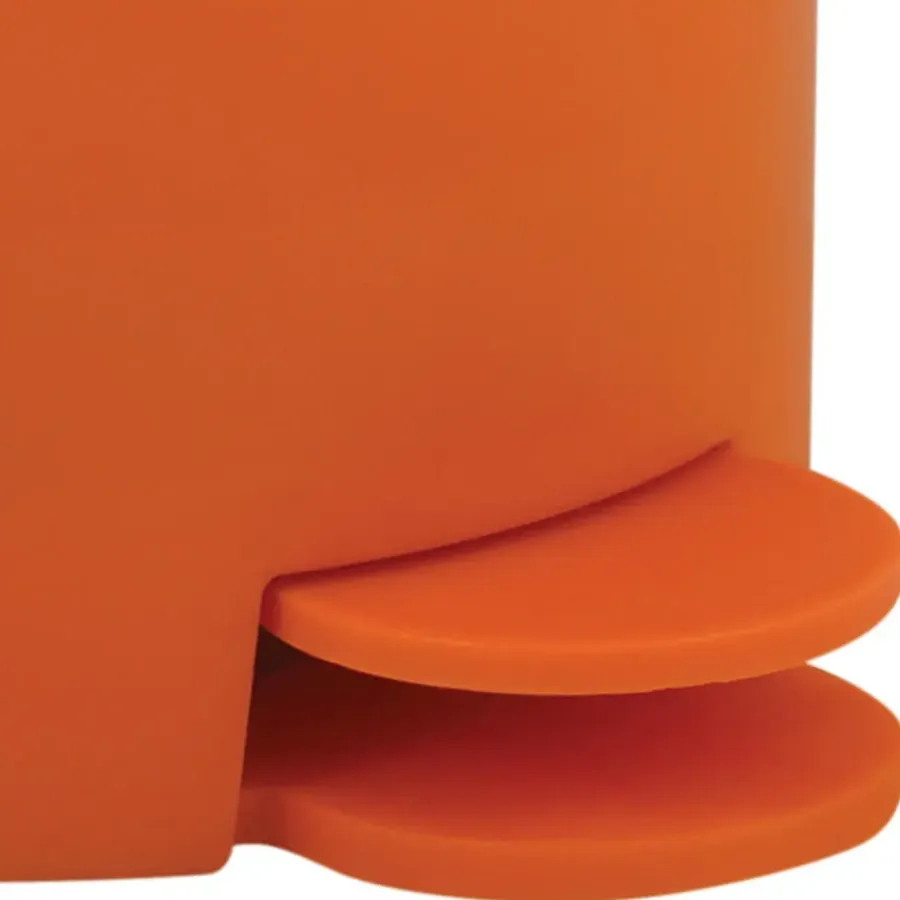 Prullenbakken-MSV kleine badkamer/toilet pedaalemmer - oranje - 3L - 15 x 27cm