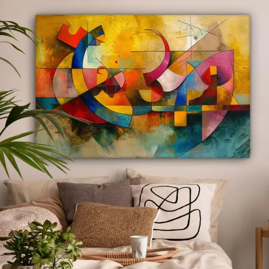 Schilderijen-MuchoWow Canvas Schilderij 120x80cm Kunst Abstract Modern