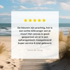 MuchoWow Canvas Schilderij 90x60cm Raam Zee Kust Natuur