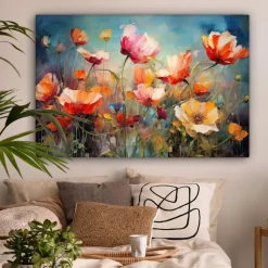 Schilderijen-MuchoWow Canvas Schilderij 120x80cm Bloemen Watercolor Kunst