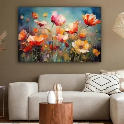 Schilderijen-MuchoWow Canvas Schilderij 120x80cm Bloemen Watercolor Kunst