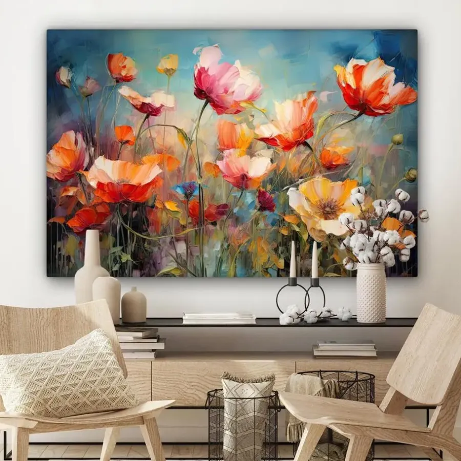 Schilderijen-MuchoWow Canvas Schilderij 120x80cm Bloemen Watercolor Kunst