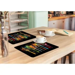 Placemats-MuchoWow Placemat (6stuks) 45x30cm Lepels Kruiden Modern