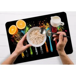 Placemats-MuchoWow Placemat (6stuks) 45x30cm Lepels Kruiden Modern