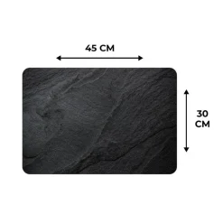 Placemats-MuchoWow Placemat (6stuks) 45x30cm Beton Zwart Industrieel