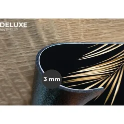Placemats-MuchoWow Placemat (6stuks) 45x30cm Bladeren Planten Goud Zwart