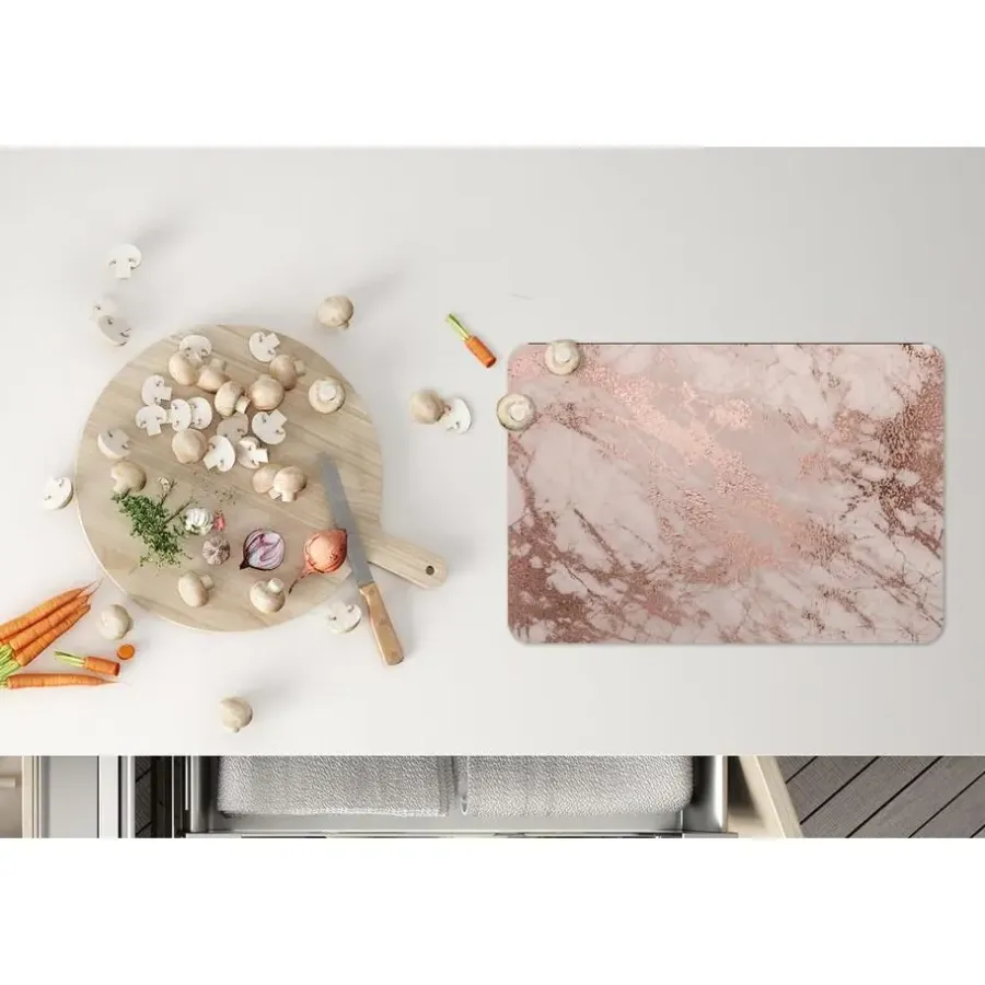 Placemats-MuchoWow Placemat (6stuks) 45x30cm Marmer Roze Luxe Marmerlook