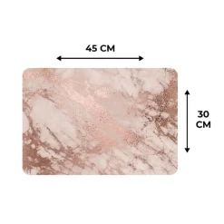 Placemats-MuchoWow Placemat (6stuks) 45x30cm Marmer Roze Luxe Marmerlook
