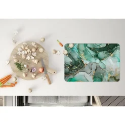 Placemats-MuchoWow Placemat (6stuks) 45x30cm Goud Marmer Groen Luxe