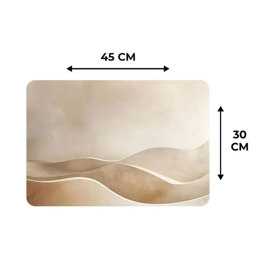Placemats-MuchoWow Placemat (6stuks) 45x30cm Beige Natuur Abstract