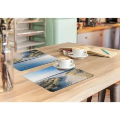 Placemats-MuchoWow Placemat (6stuks) 45x30cm Duin Meeuw Strand Zee Zon