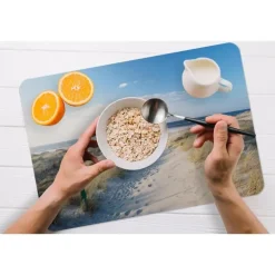 Placemats-MuchoWow Placemat (6stuks) 45x30cm Duin Meeuw Strand Zee Zon