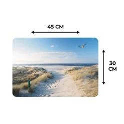 Placemats-MuchoWow Placemat (6stuks) 45x30cm Duin Meeuw Strand Zee Zon
