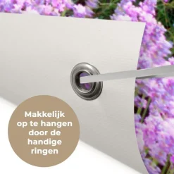Tuindecoratie-MuchoWow Tuinposter 120x80cm Bloemen Lavendel Paars Lucht