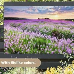 MuchoWow Tuinposter 180x120cm Bloemen Lavendel Paars Lucht